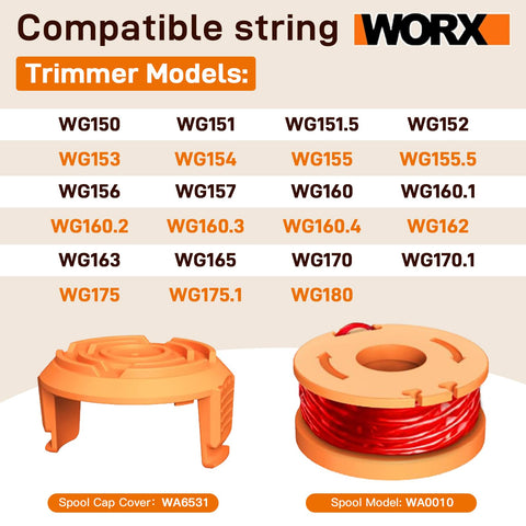 Cilivo WA0004 spool with 10ft line for smooth, reliable Worx replacement.