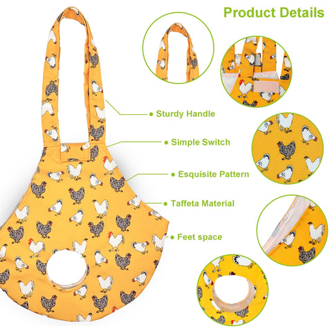 Cilkus chicken carrier sling with secure handle for easy lifting