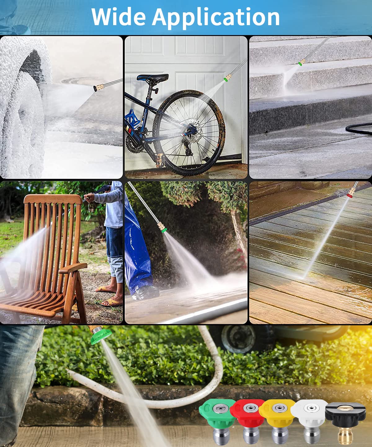 CIMALAB tip pack shot showing five angles for versatile home cleaning.