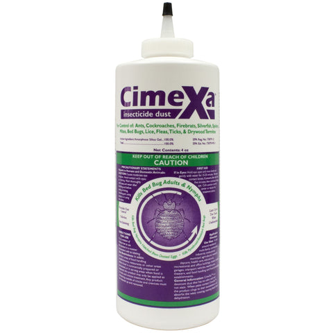 Cimexa Rockwell insecticide dust bottle for crack-and-crevice pest control.