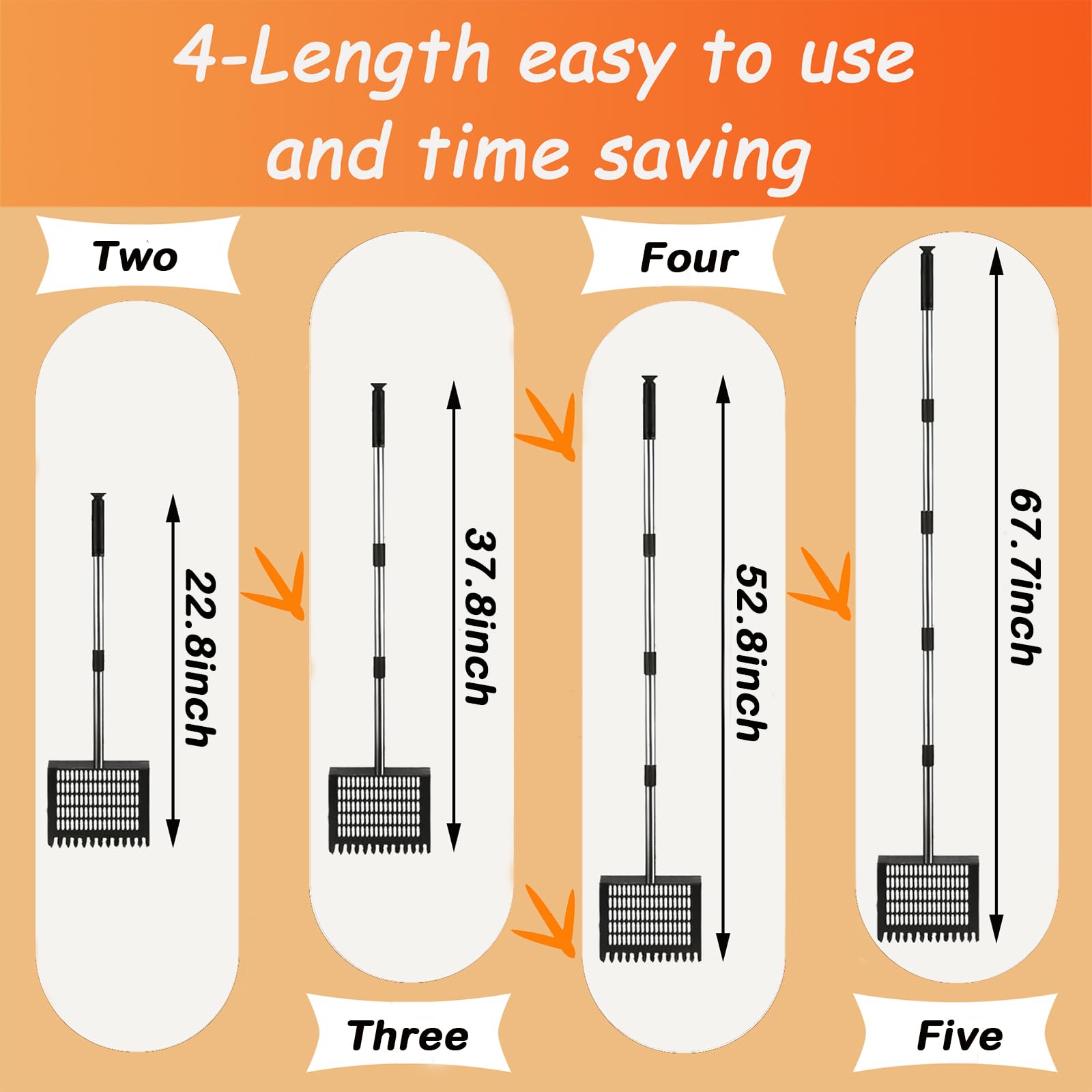 CinchLynx four-in-one scoop offers rake, shovel, and sifting functions for coop maintenance.