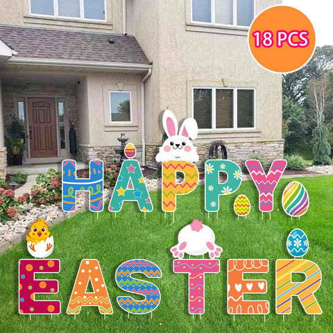 CiniQy bunny cutouts add playful charm to lawns and gardens.