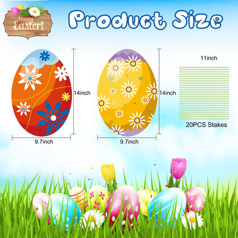 CiniQy easy-setup egg decor simplifies decorations with quick stake installation.
