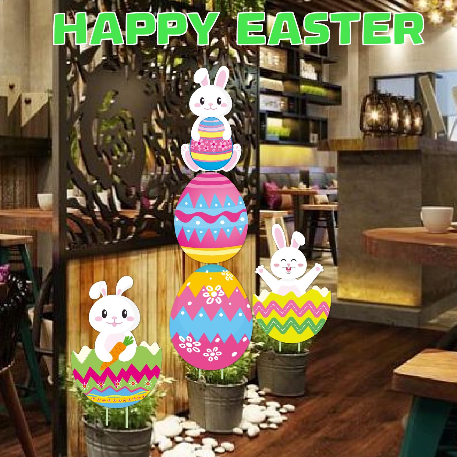 CiniQy 48-inch Easter decor adds festive charm to patios.