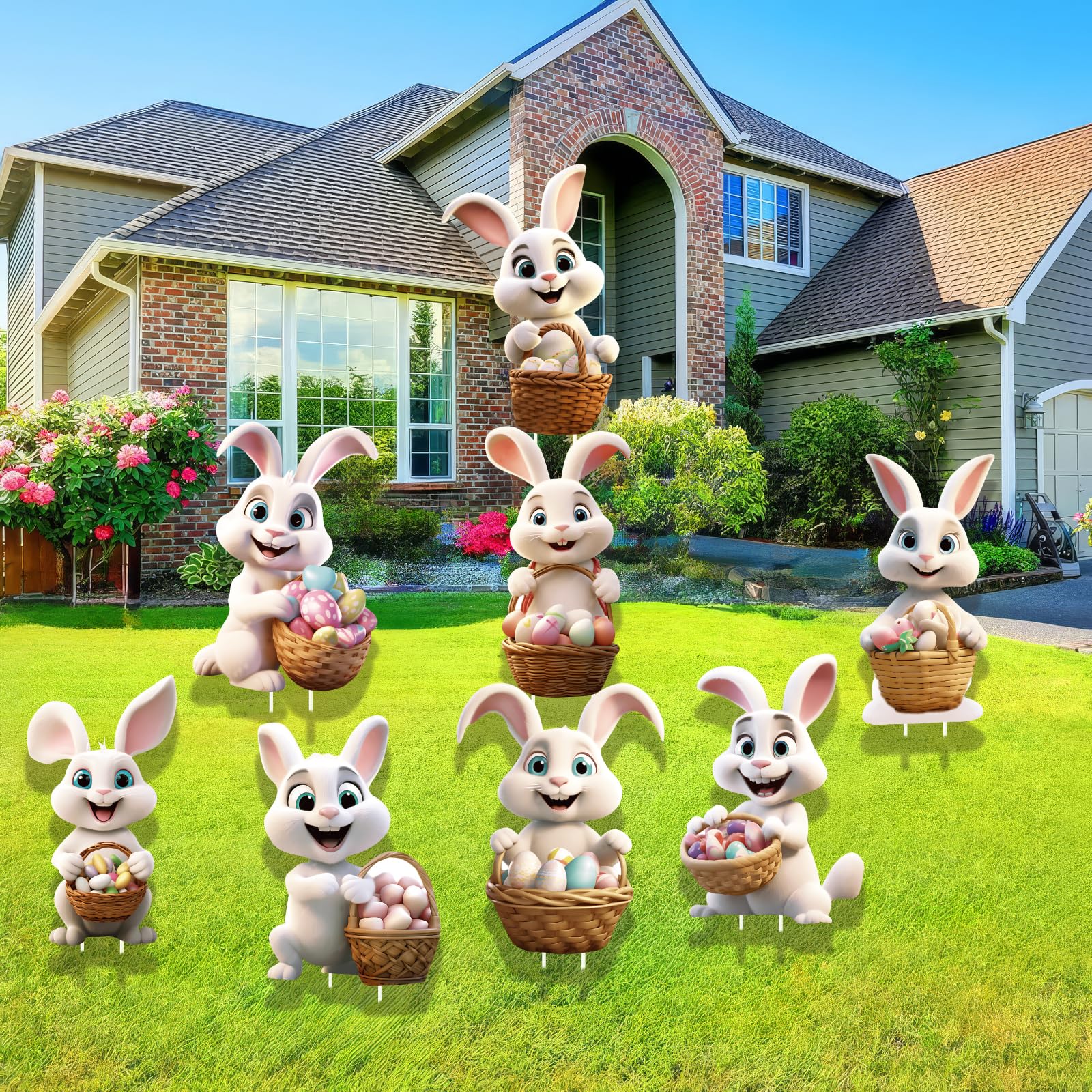 CiniQy outdoor bunny yard stakes to support a standout Easter display.