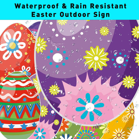 CiniQy weatherproof Easter decor maintains color through seasons.