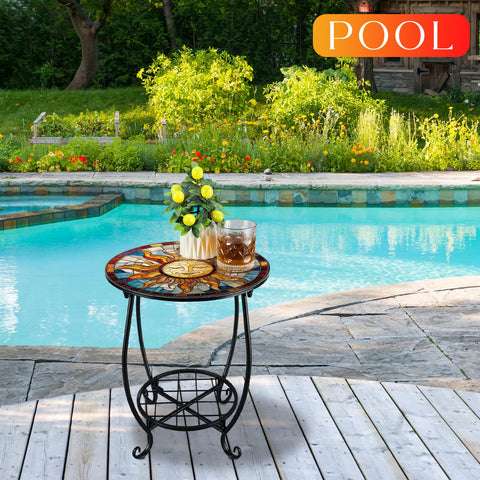 Cinnvoice 14-inch diameter tabletop fits compact spaces stylishly.