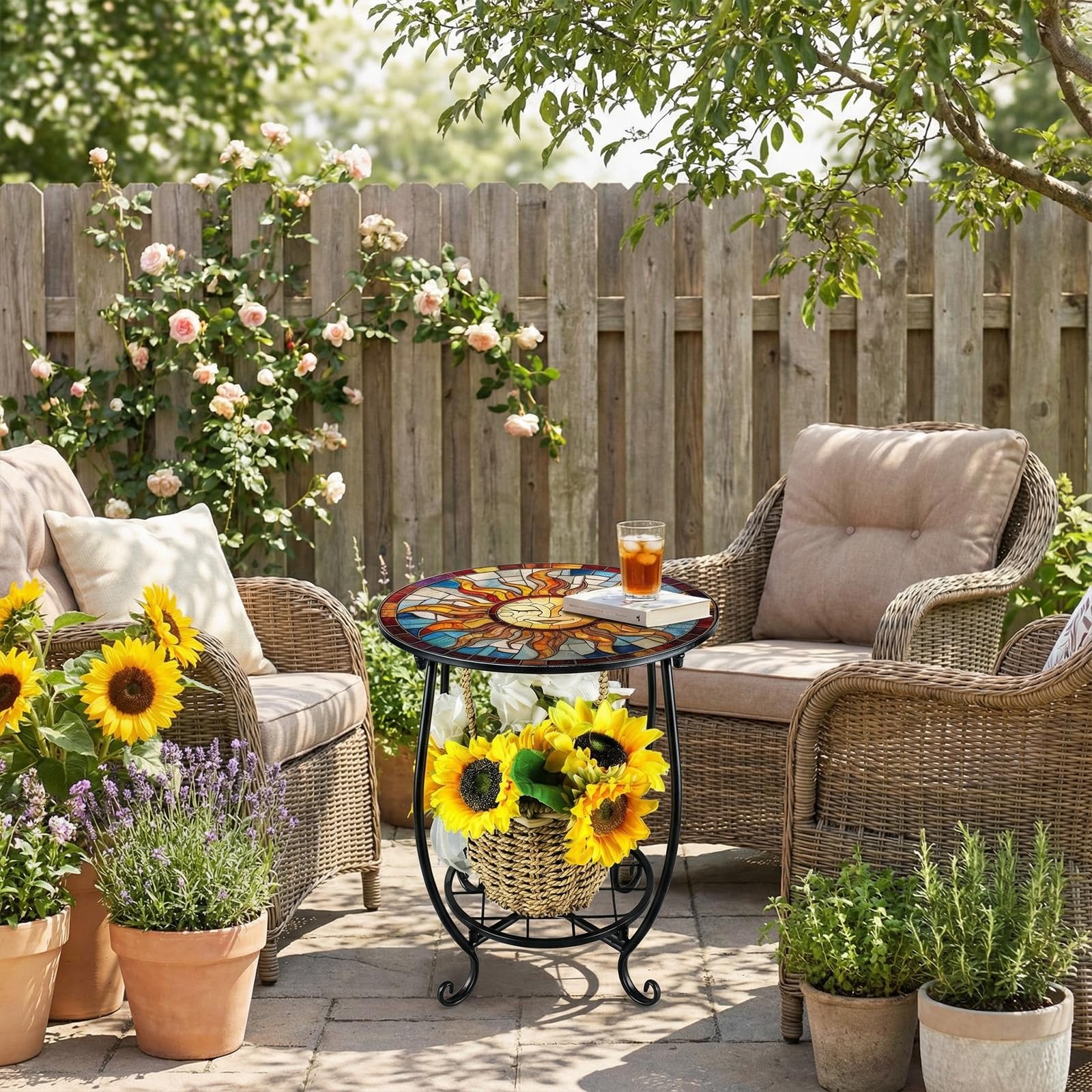Cinnvoice double-layer storage design showcases extra space for plants and drinks.