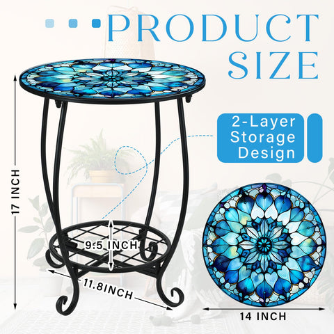 Cinnvoice easy-assembly round side table enables quick setup and ambiance.