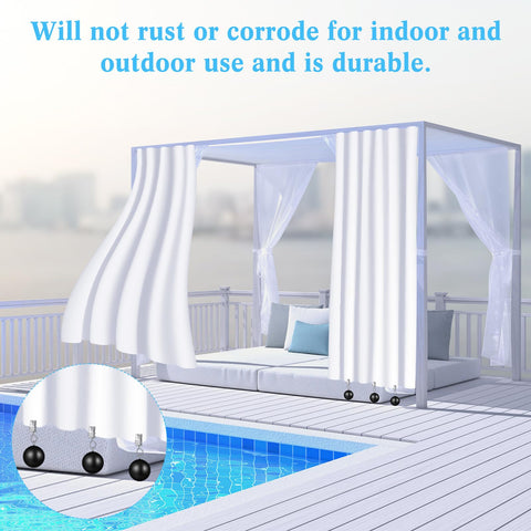 Cinnvoice weights secure shower curtains after use