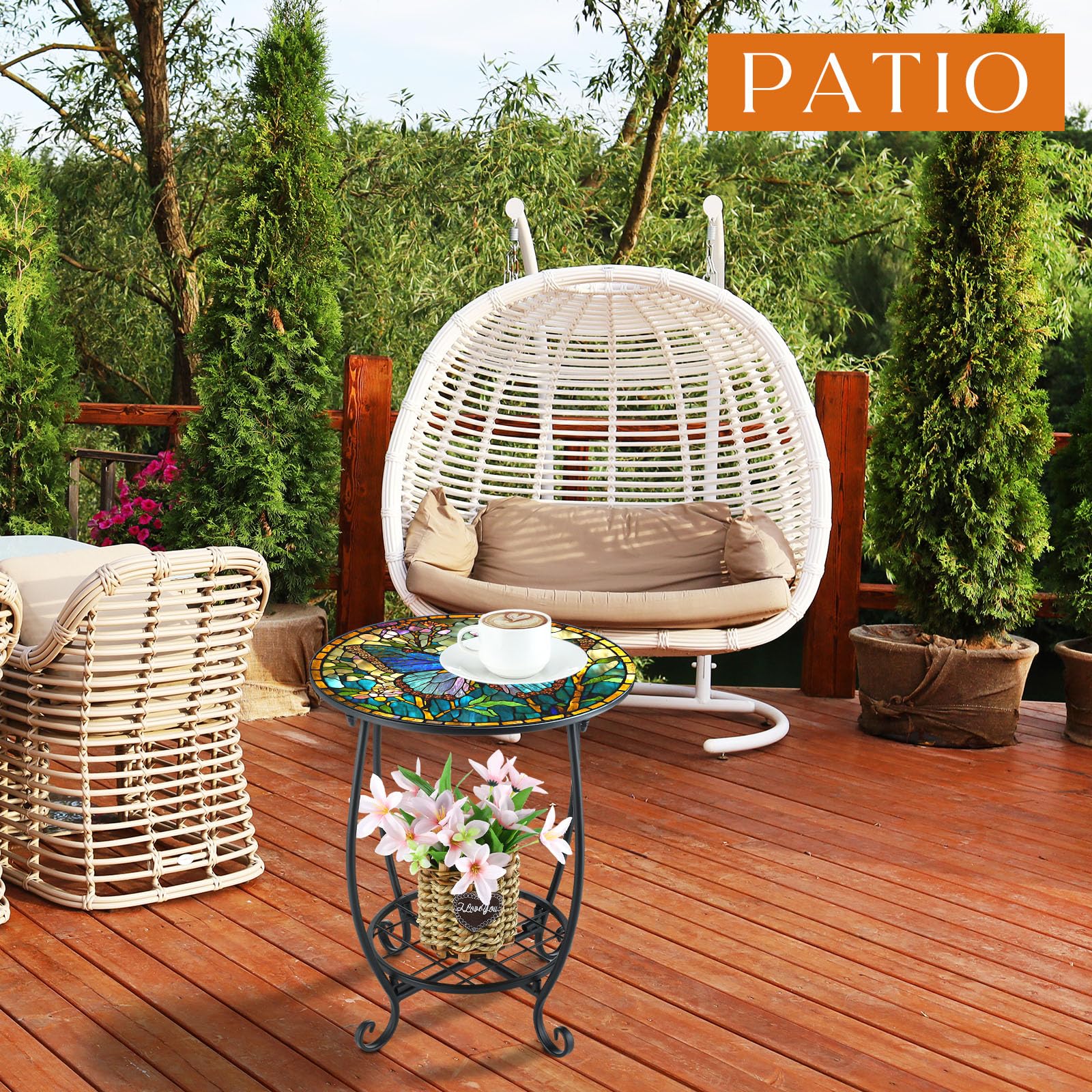 Cinnvoice metal surface with anti rust coating for durable outdoor use.