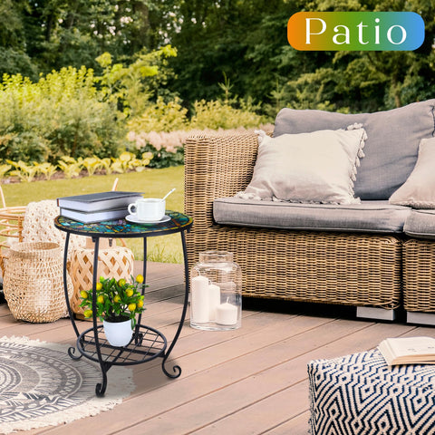 Cinnvoice round table featuring hollow iron art for elegant corners.