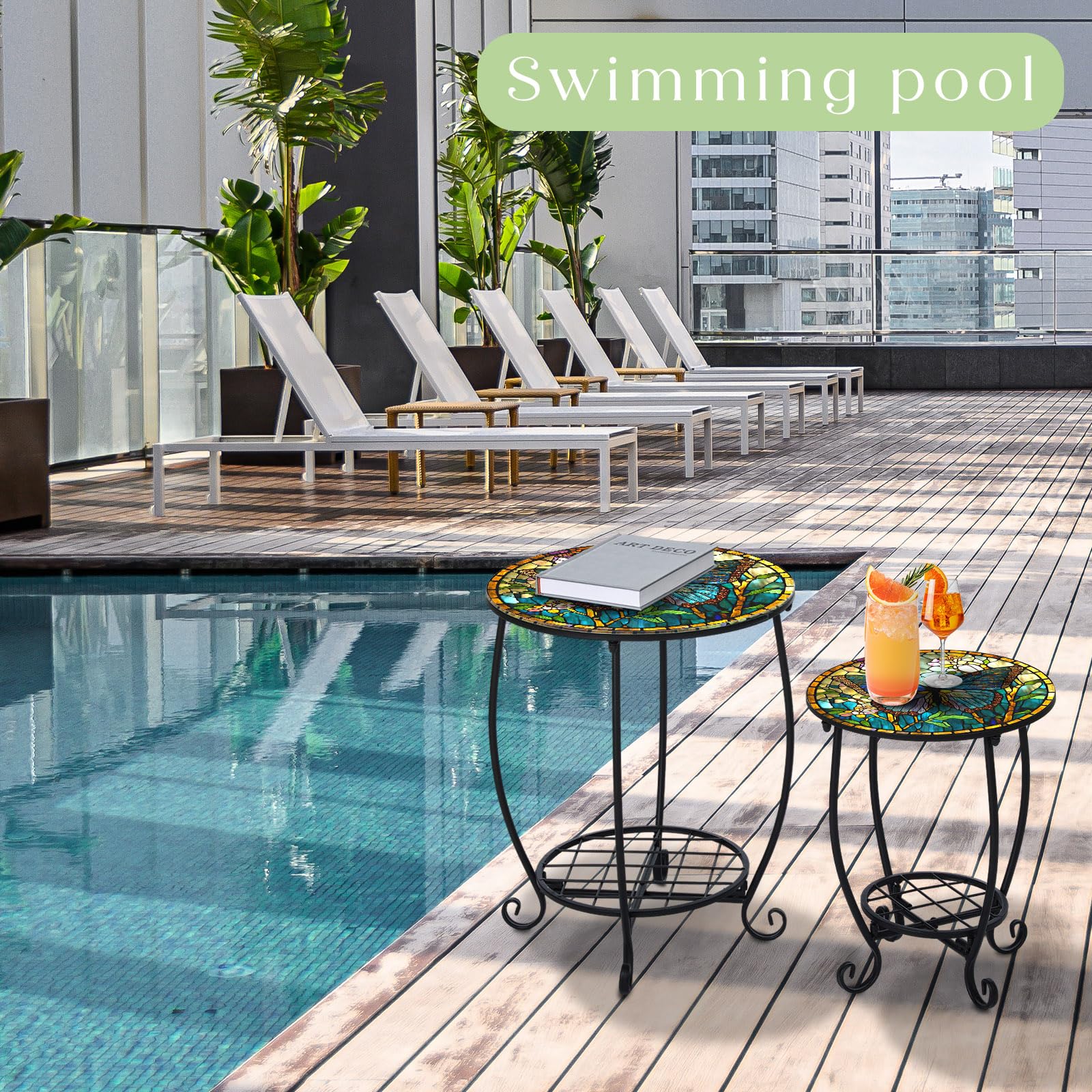 Cinnvoice rustproof metal finish resists weather for long outdoor use.