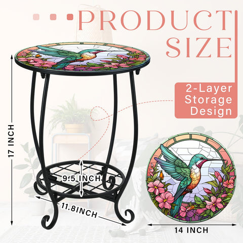 Cinnvoice two-tier design table shown with decorative top and hollow bottom