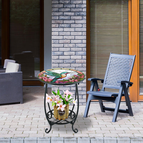 Cinnvoice versatile side table doubles as plant stand or coffee surface