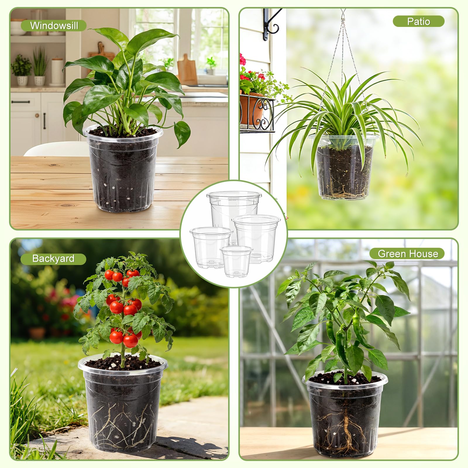 CINKSY versatile nursery pots for indoor and outdoor gardening.