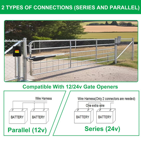 CINVEI series-parallel 12v-24v setup demonstrates configurable power options
