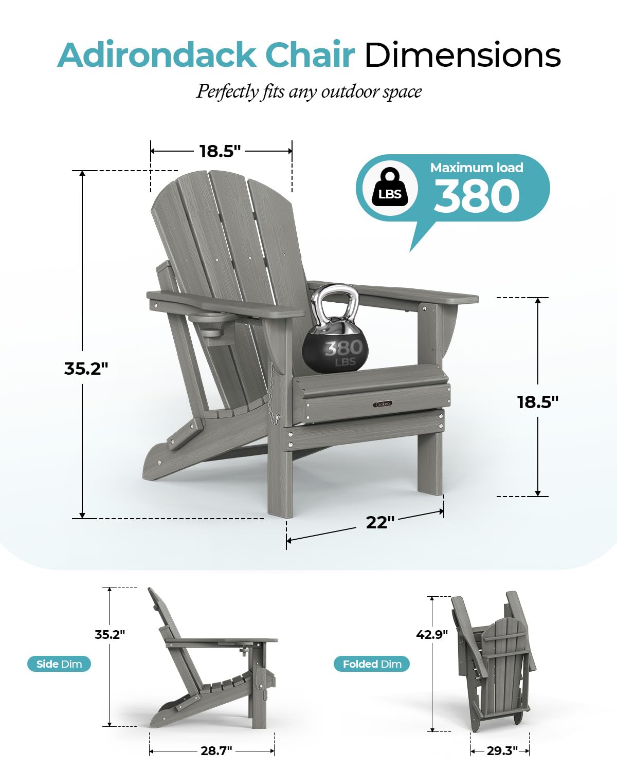 Ciokea outdoor setup on lawn showing easy folding and storage.