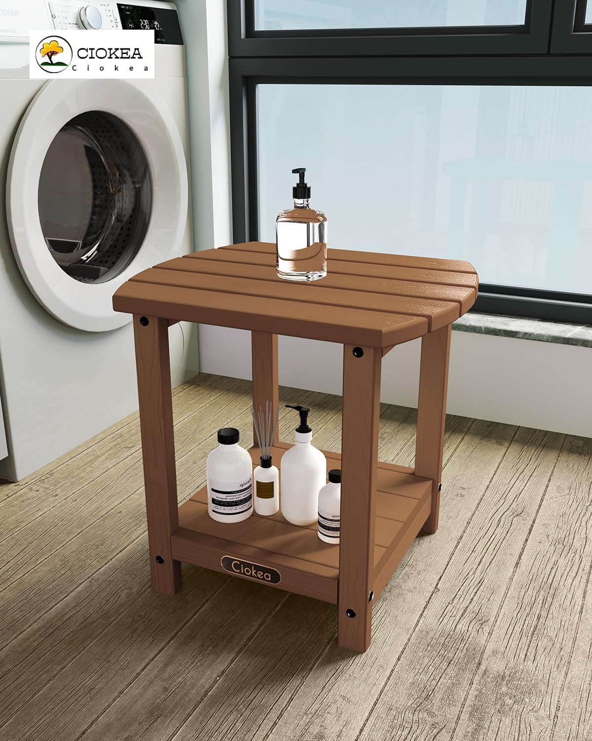 Ciokea Adirondack side table easy to assemble and low maintenance for patios