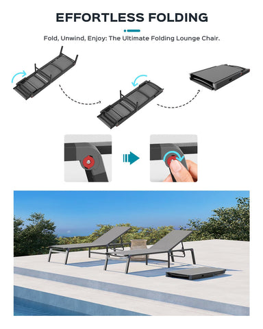 Ciokea lightweight durable chaise lounge designed for portable comfort on the go.