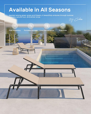 Ciokea five-position backrest adjustable for personalized comfort