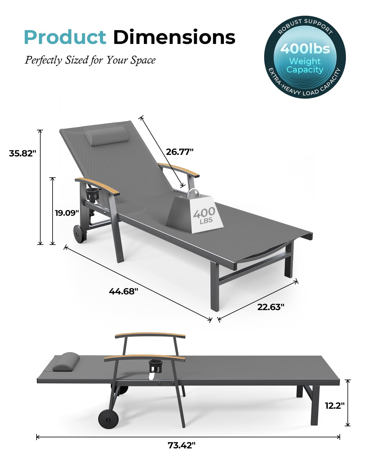 Ciokea five-position backrest lets you adjust lounging