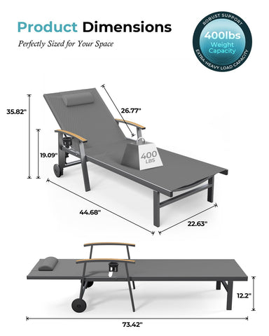 Ciokea five-position backrest lets you adjust lounging