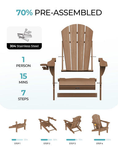 Ciokea foldable patio chair folds flat for compact storage