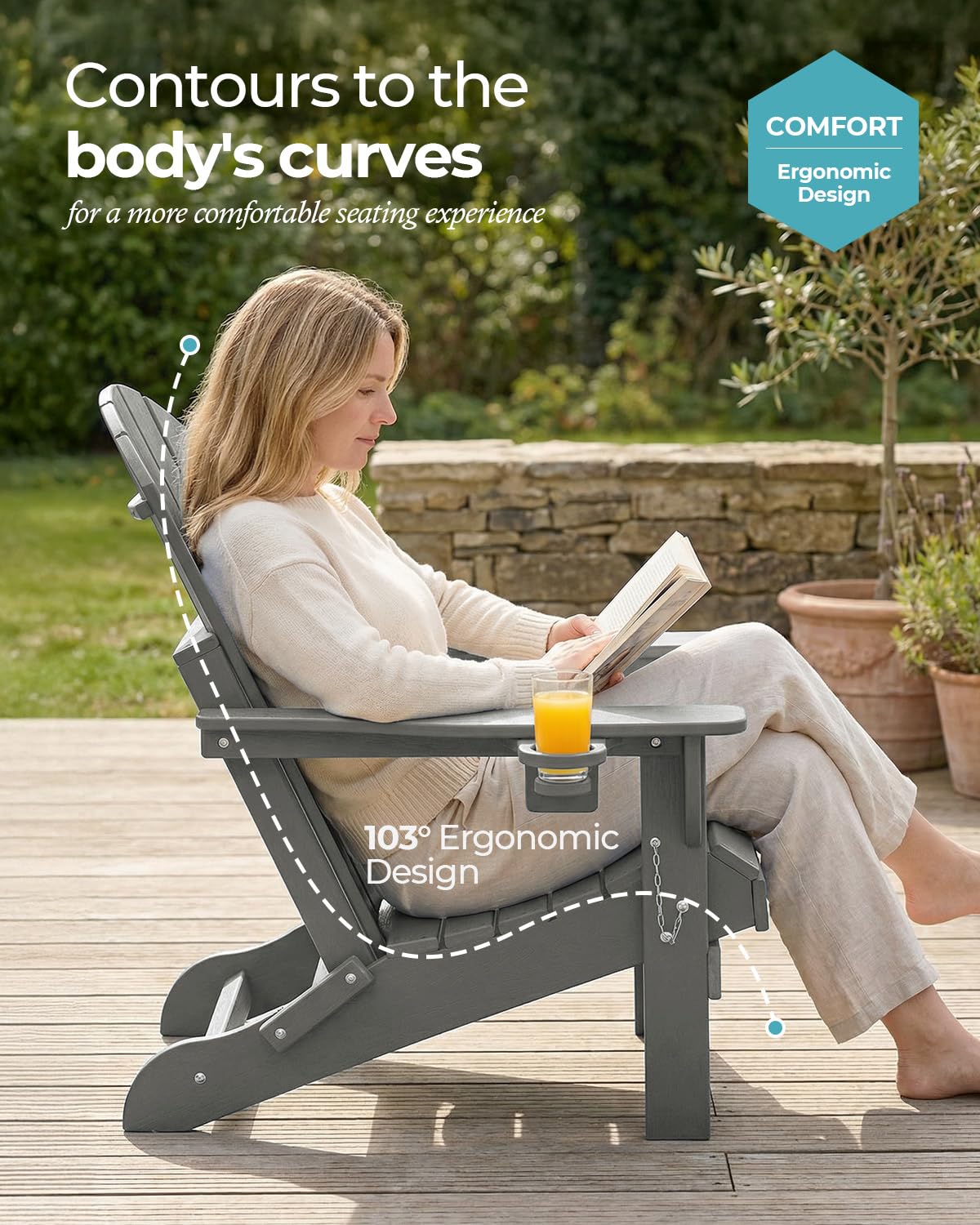 Ciokea folding chair demonstrates compact transport for camping trips.