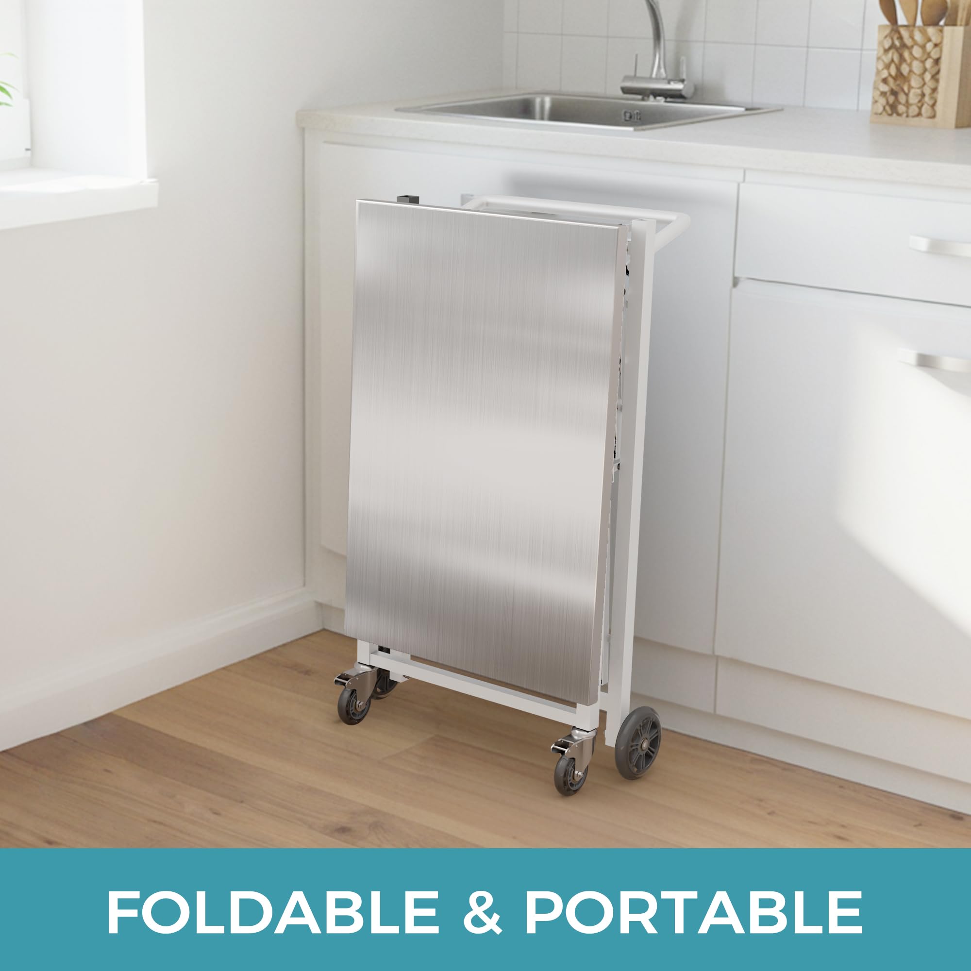 Ciokea grill cart with hooks and holder for easy tool access.