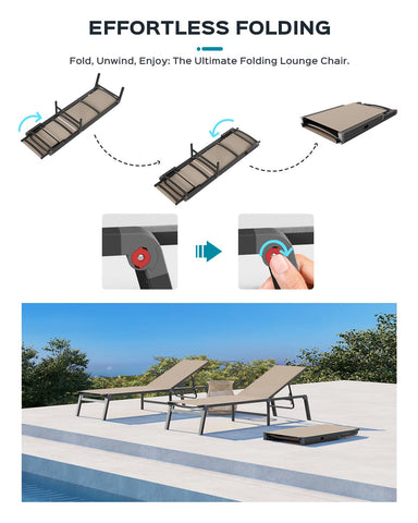 Ciokea lightweight durable lounge frame ideal for effortless portability outdoors