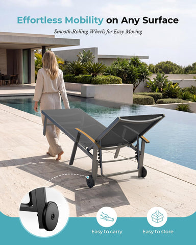 Ciokea rear wheels glide smoothly for easy repositioning