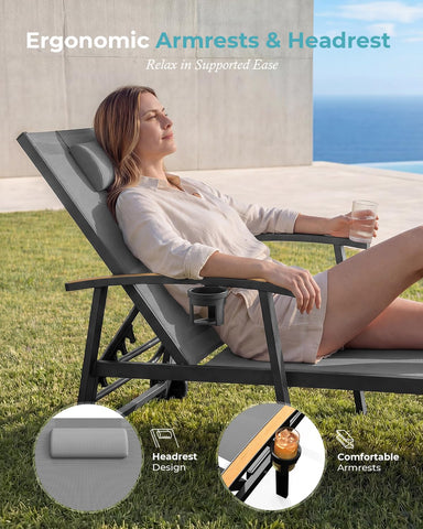 Ciokea removable headrest pillow for easy cleaning and storage