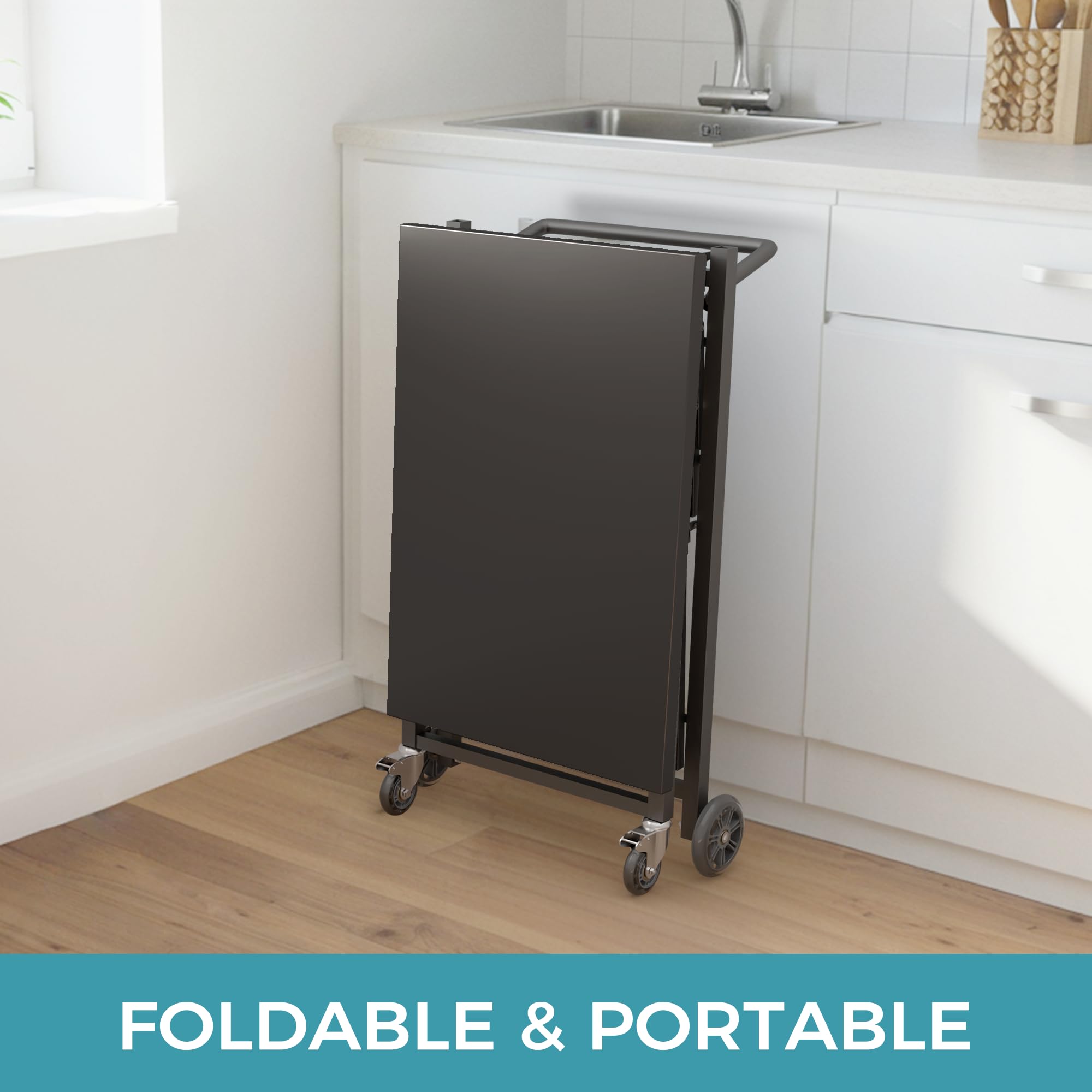 Large 27x18 inch Ciokea top provides ample prep space.