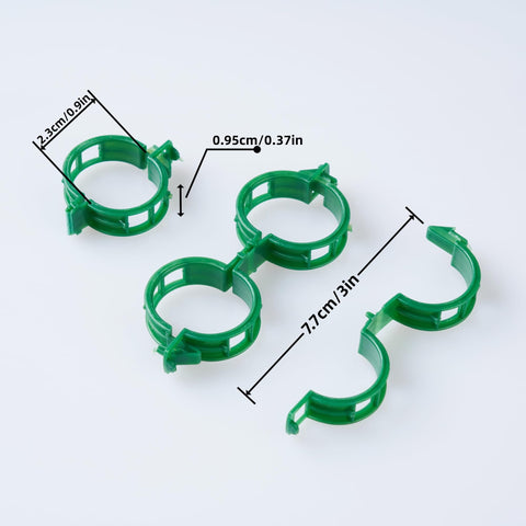 CIQIYO plant support clip holding a cucumber stem securely for protection.