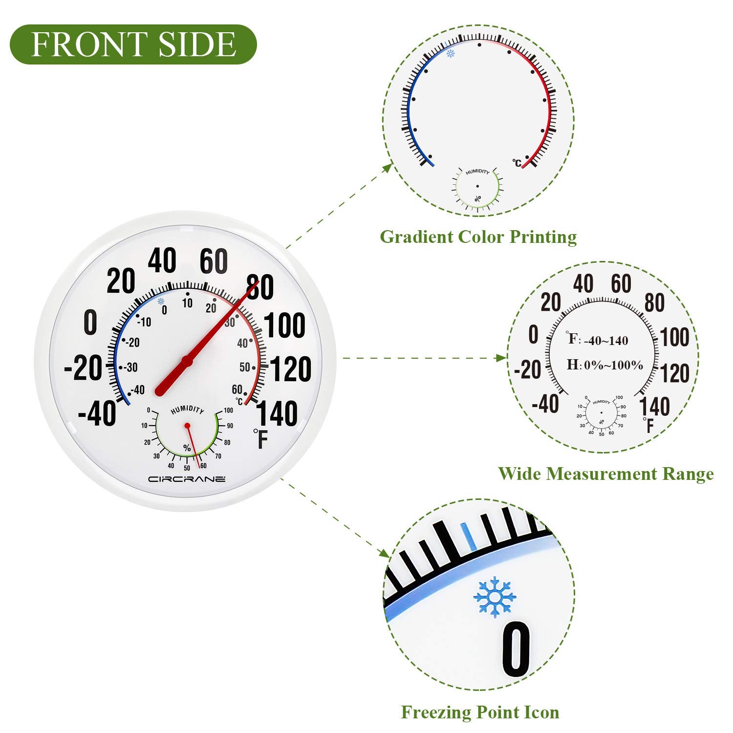 Circrane automatic calibration aligns with local temperature after placement.