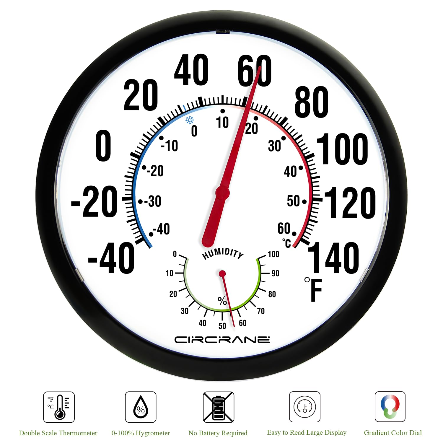 Circrane automatic calibration aligns readings with local conditions.