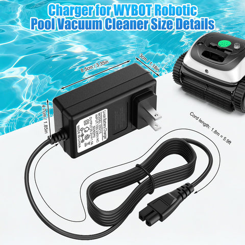 Cisain WYBOT C1 OS7010C charger dock in use with indicator lights