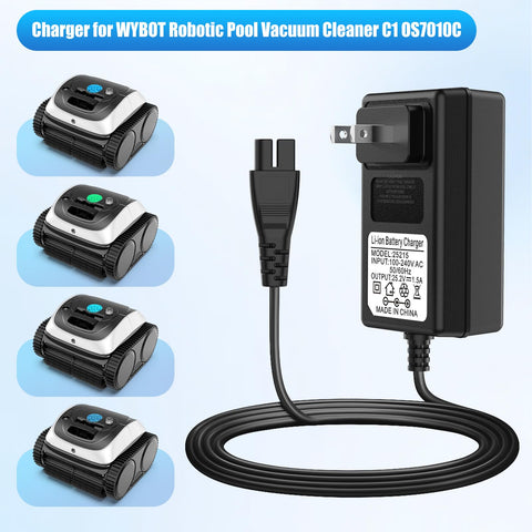 Cisain WYBOT C1 OS7010C charger dock side view highlights durable, stable power fit