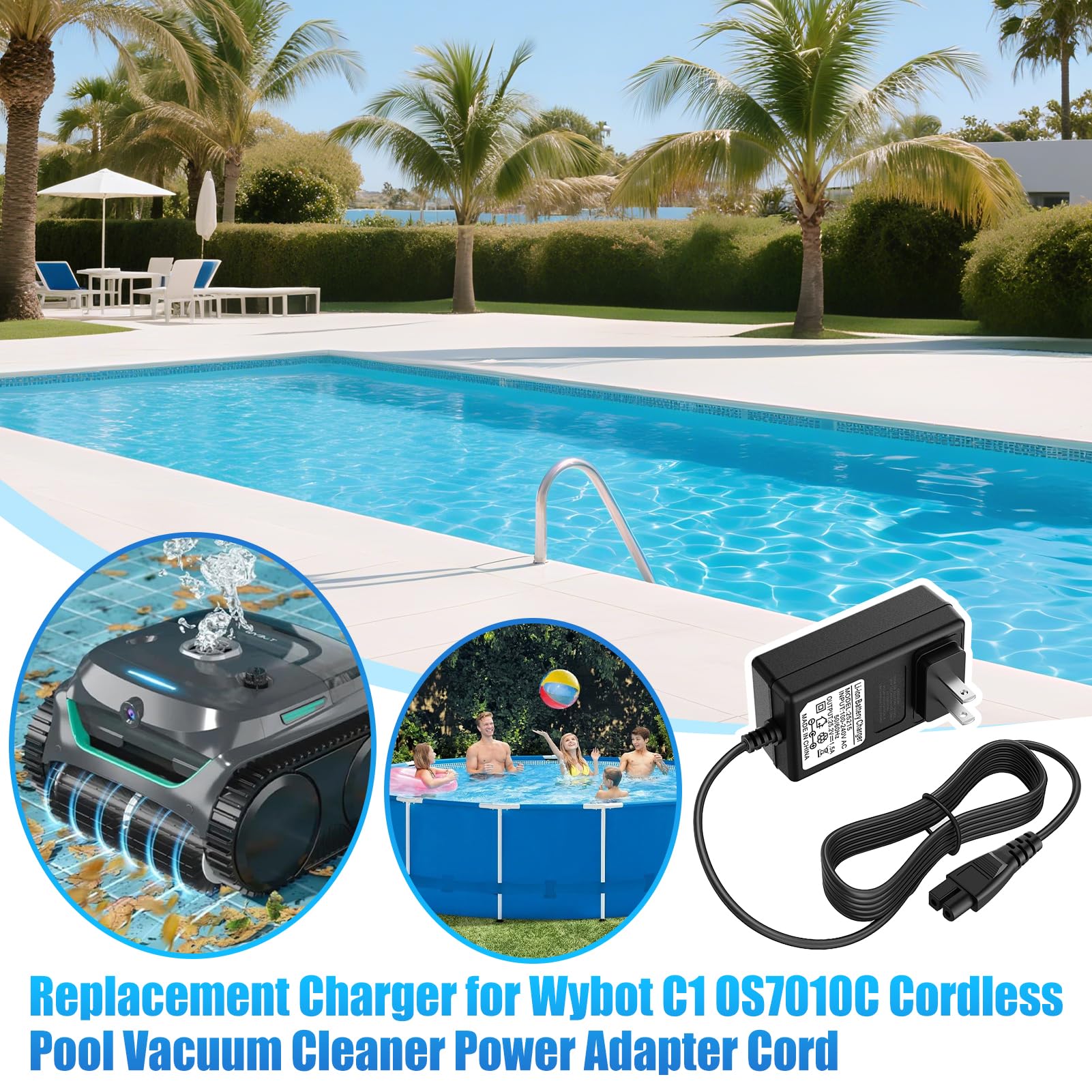 Cisain WYBOT C1 OS7010C charger dock top view for quick setup