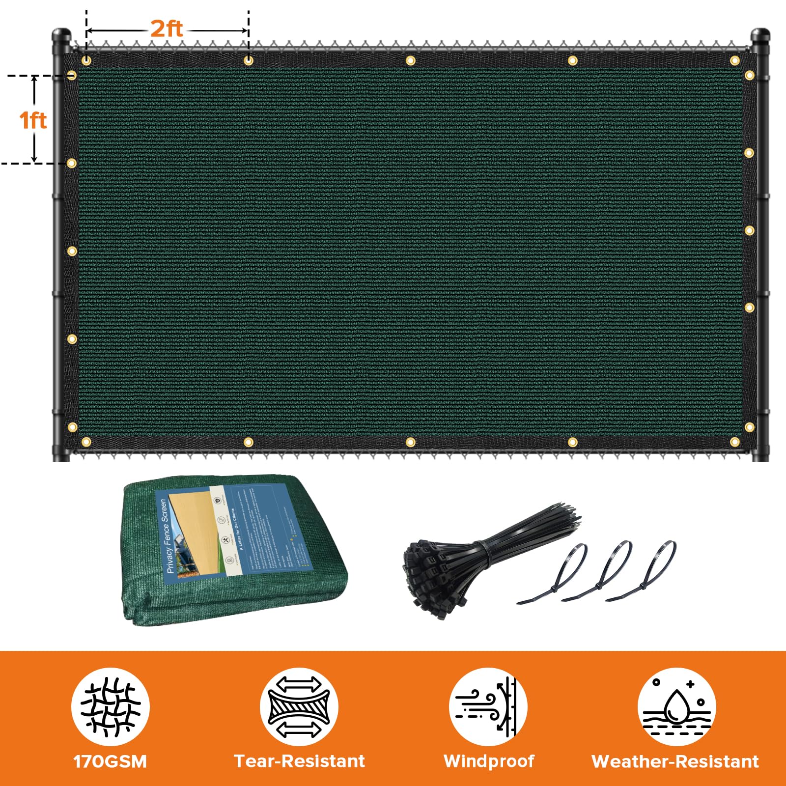 Cisvio easy-install privacy screen with zip ties for quick setup