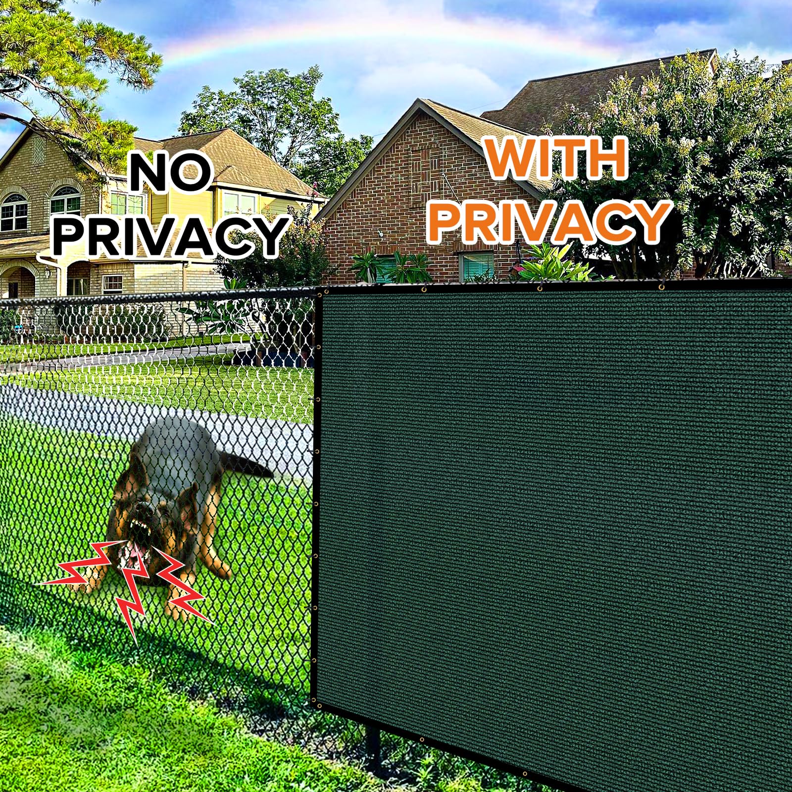 Cisvio fence cover with brass grommets resists rust and wear