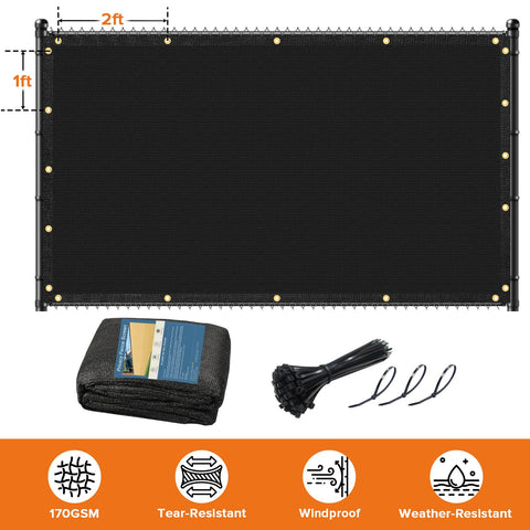 Cisvio weather-resistant fence screen withstands snow rain and sun