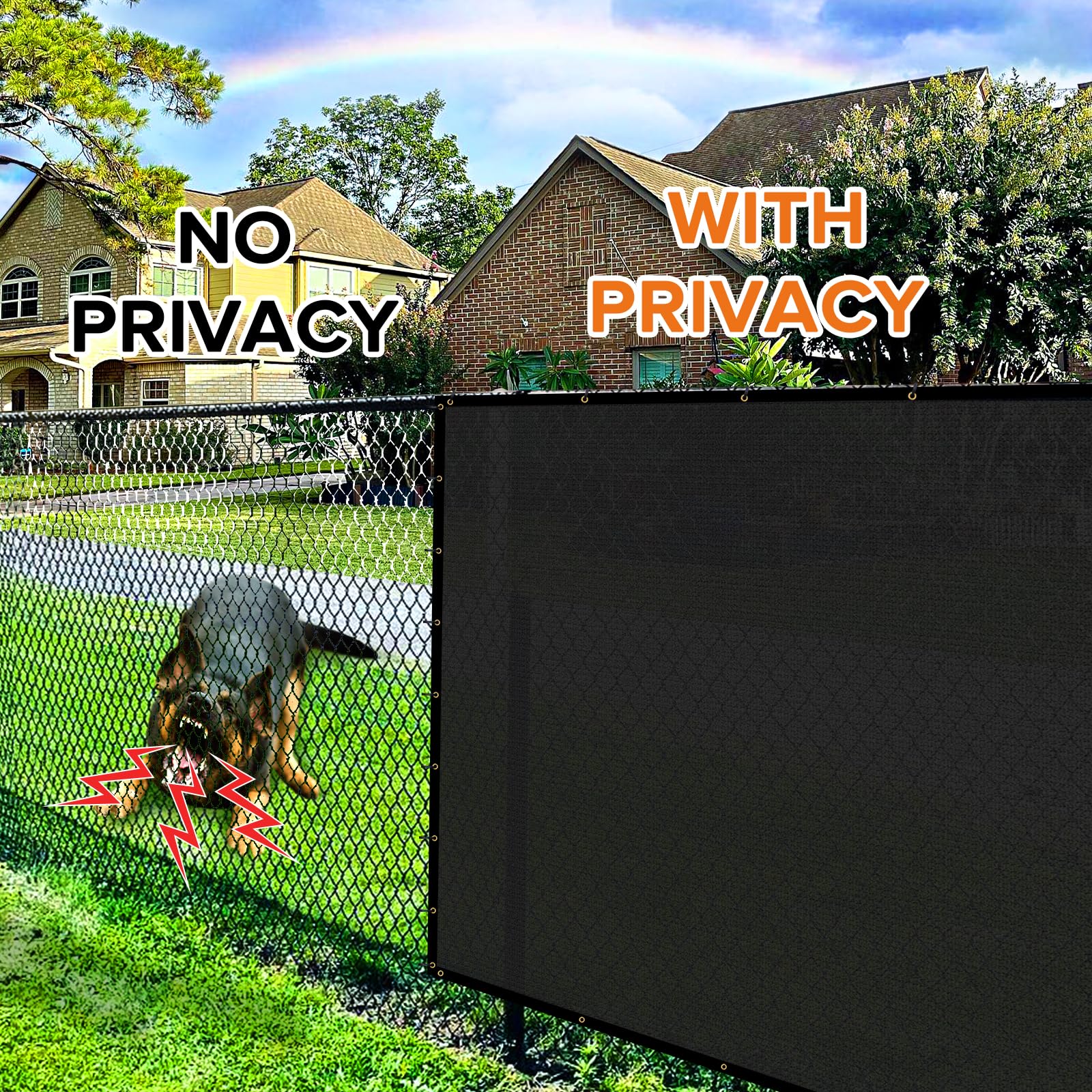 Cisvio windproof privacy screen on patio demonstrating airflow