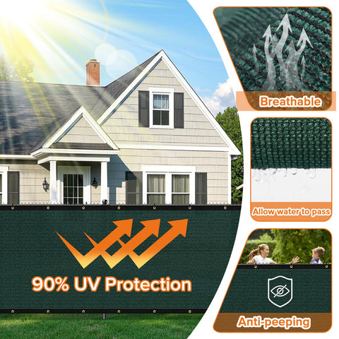 Cisvio windproof privacy screen for shading and breeze along fences