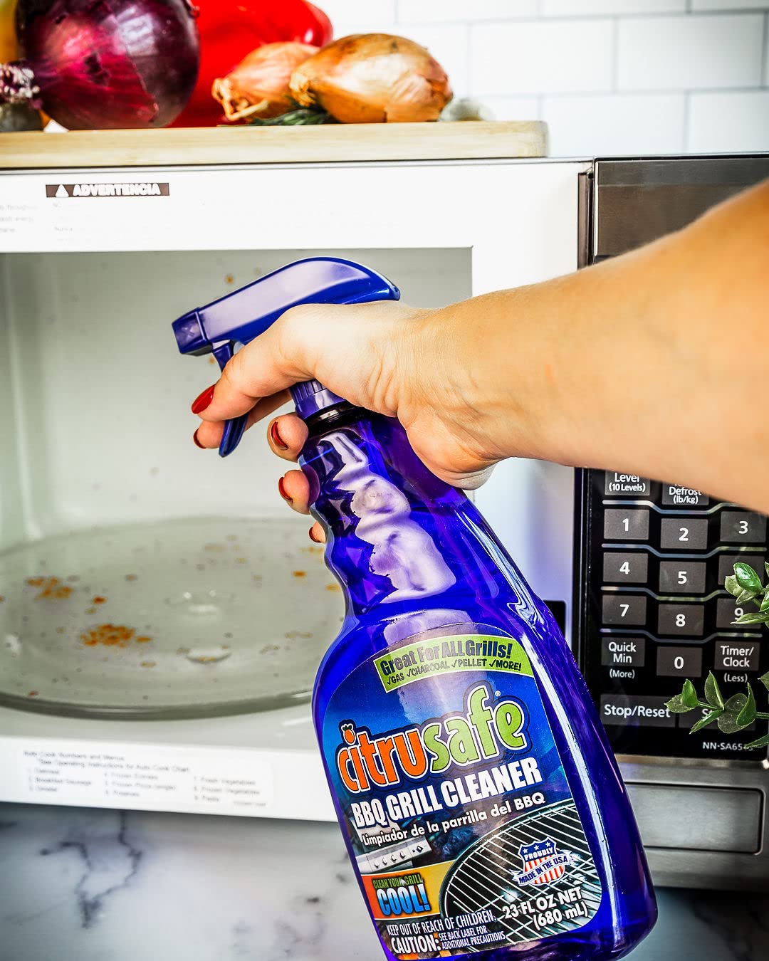 Citrusafe cool cleaning storage saver showcases safe use when grills are cool.