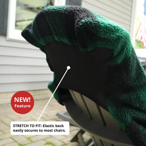 CITYBONFIRES Chair Blanket green plaid design blends with outdoor decor