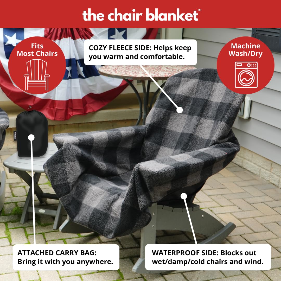 CITYBONFIRES chair blanket polar-lined interior keeps seating warm during chilly evenings.