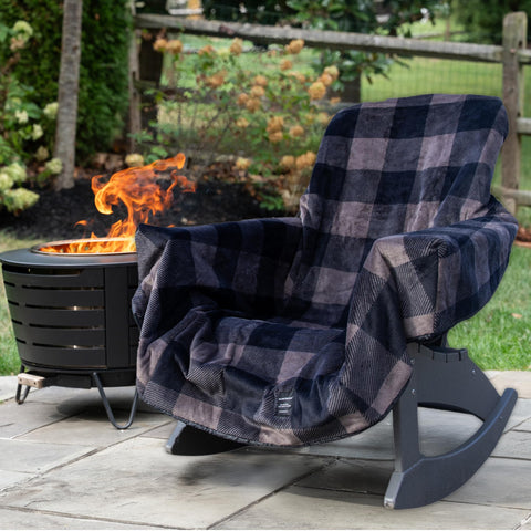 CITYBONFIRES chair blanket reversible design guards against spills while adding cozy comfort.