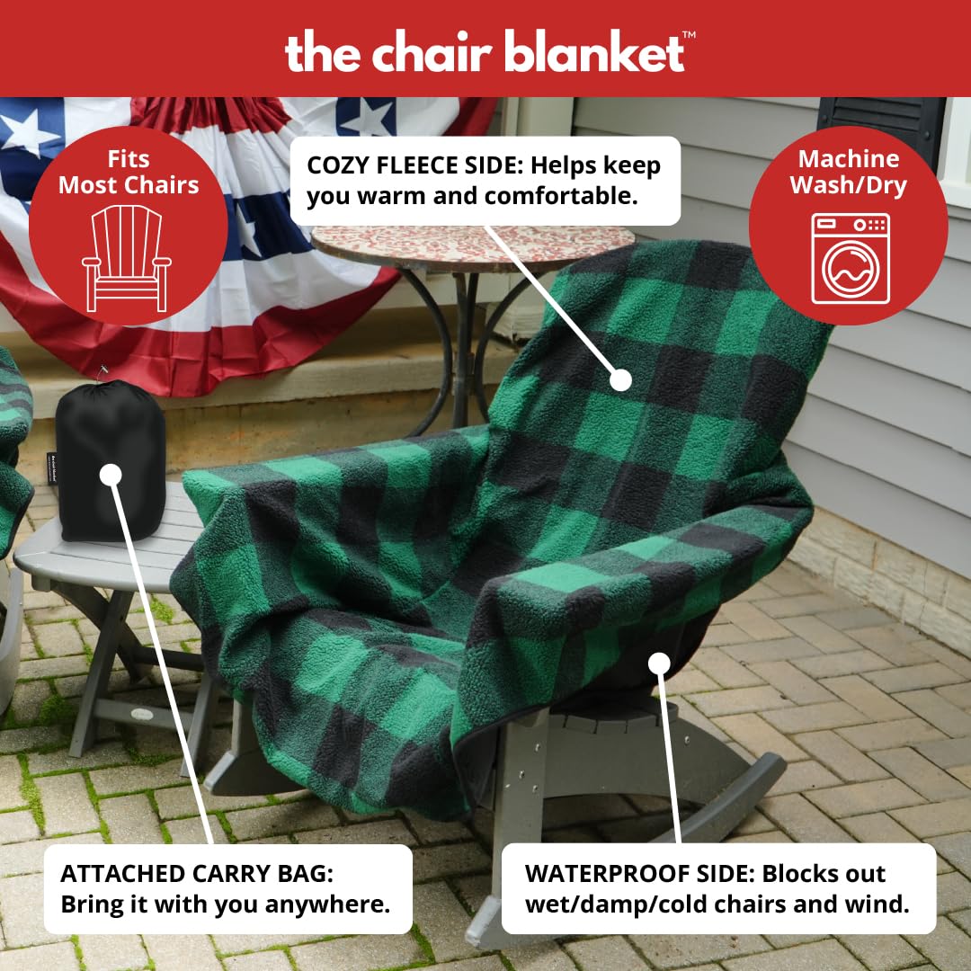 CITYBONFIRES Chair Blanket stretch-back design fits securely on most patio chairs